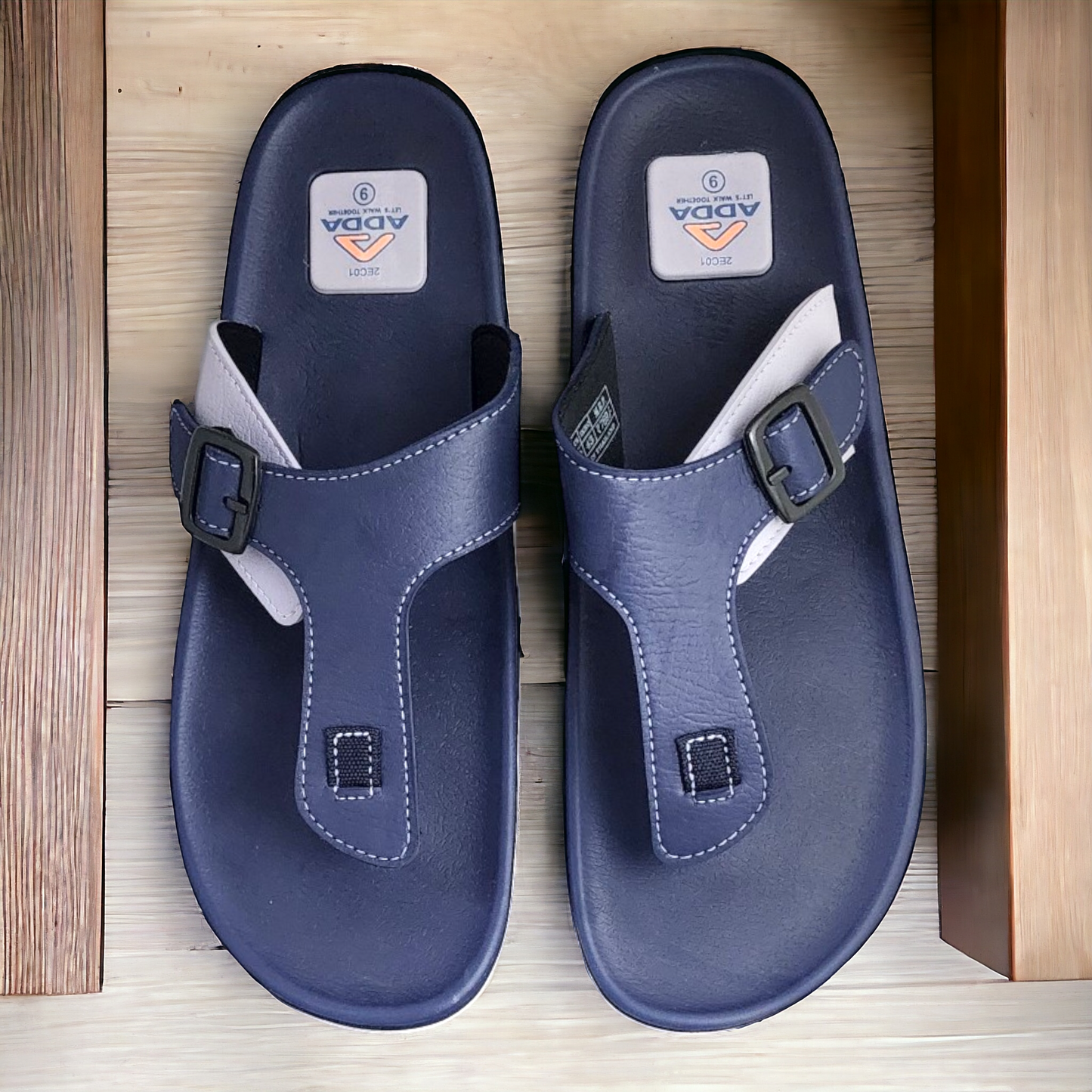 ADDA OMEGA01 NAVY Men's Slipper/Chapple/Flip flop