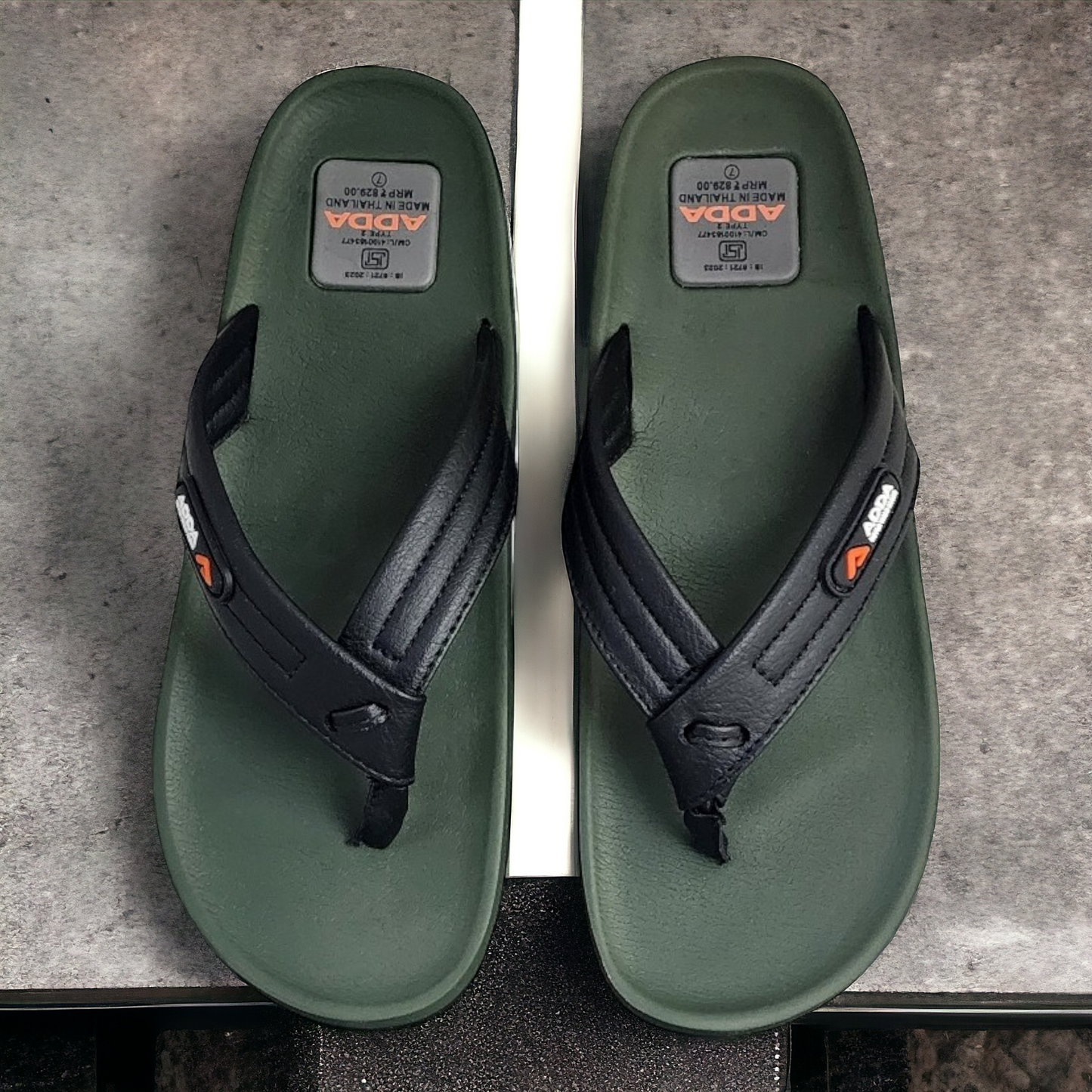 ADDA ONLY1 OLIVE/BLACK Men's Slipper/Chapple/Flip flop