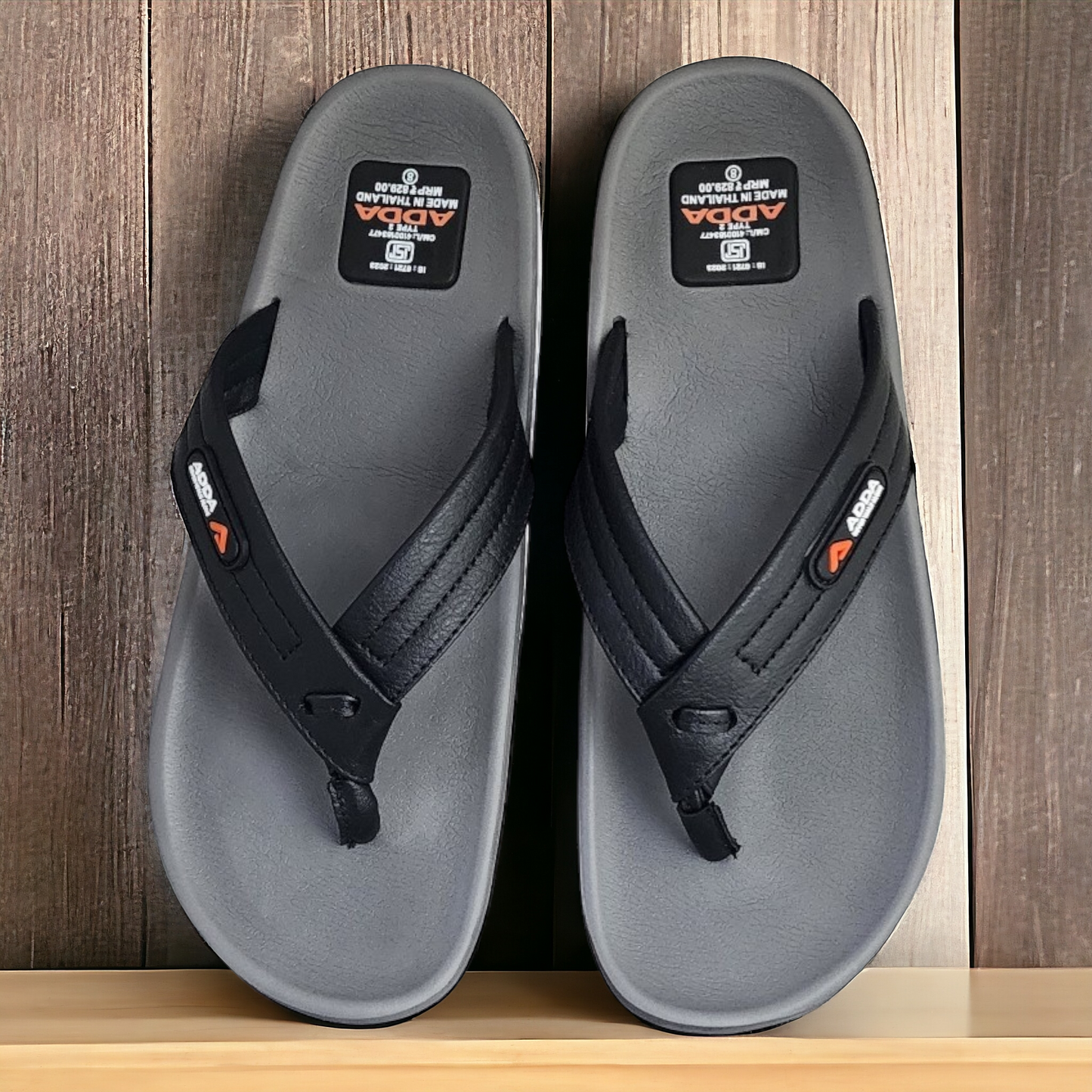 ADDA ONLY1 GREY/BLACK Men's Slipper/Chapple/Flip flop