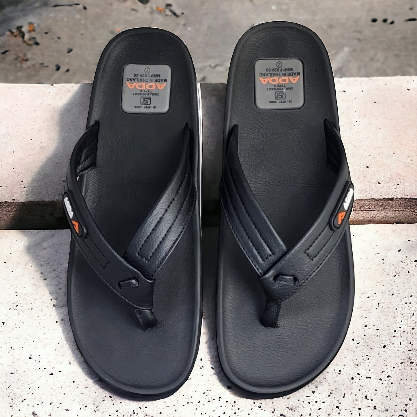 ADDA ONLY1 BLACK Men's Slipper/Chapple/Flip flop