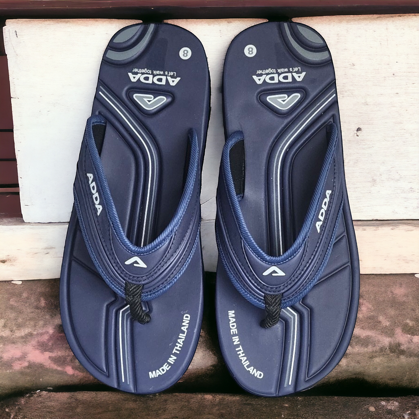 ADDA ROLEX2 FULL NAVY Men's Slipper/Chapple/Flip flop