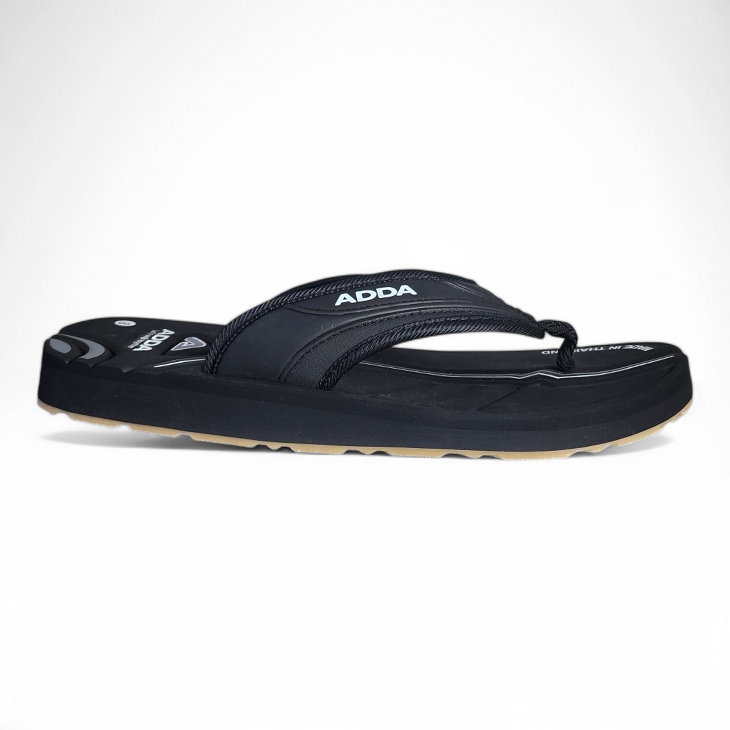 ADDA ROLEX2 ALL BLACK Men's Slipper/Chapple/Flip flop