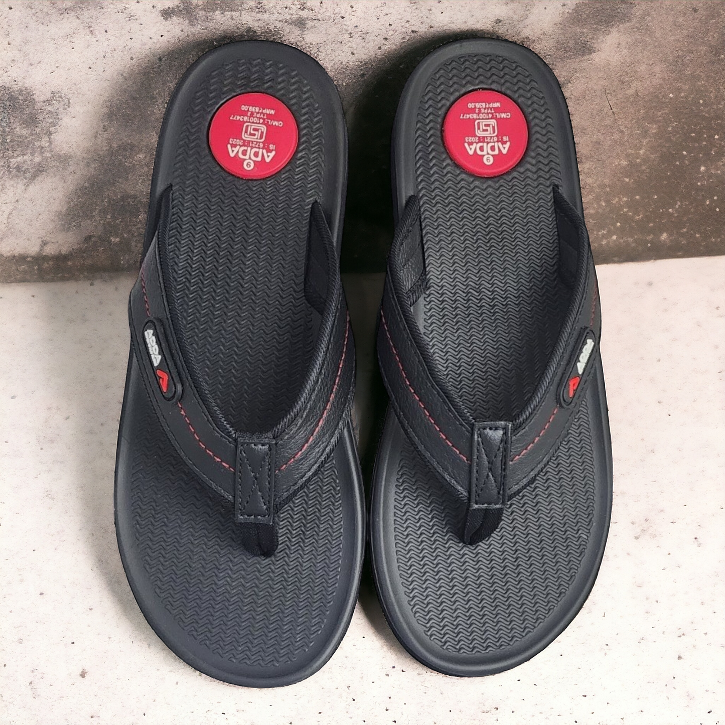 ADDA ROLEX18 BLACK Men's Slipper/Chapple/Flip flop