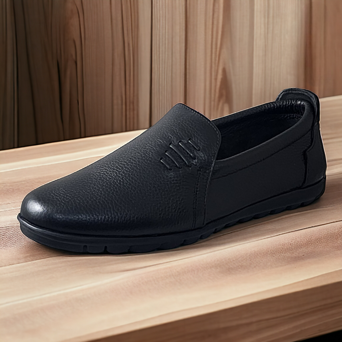 ZOOM NH07 BLACK Men's Casual Leather Shoes