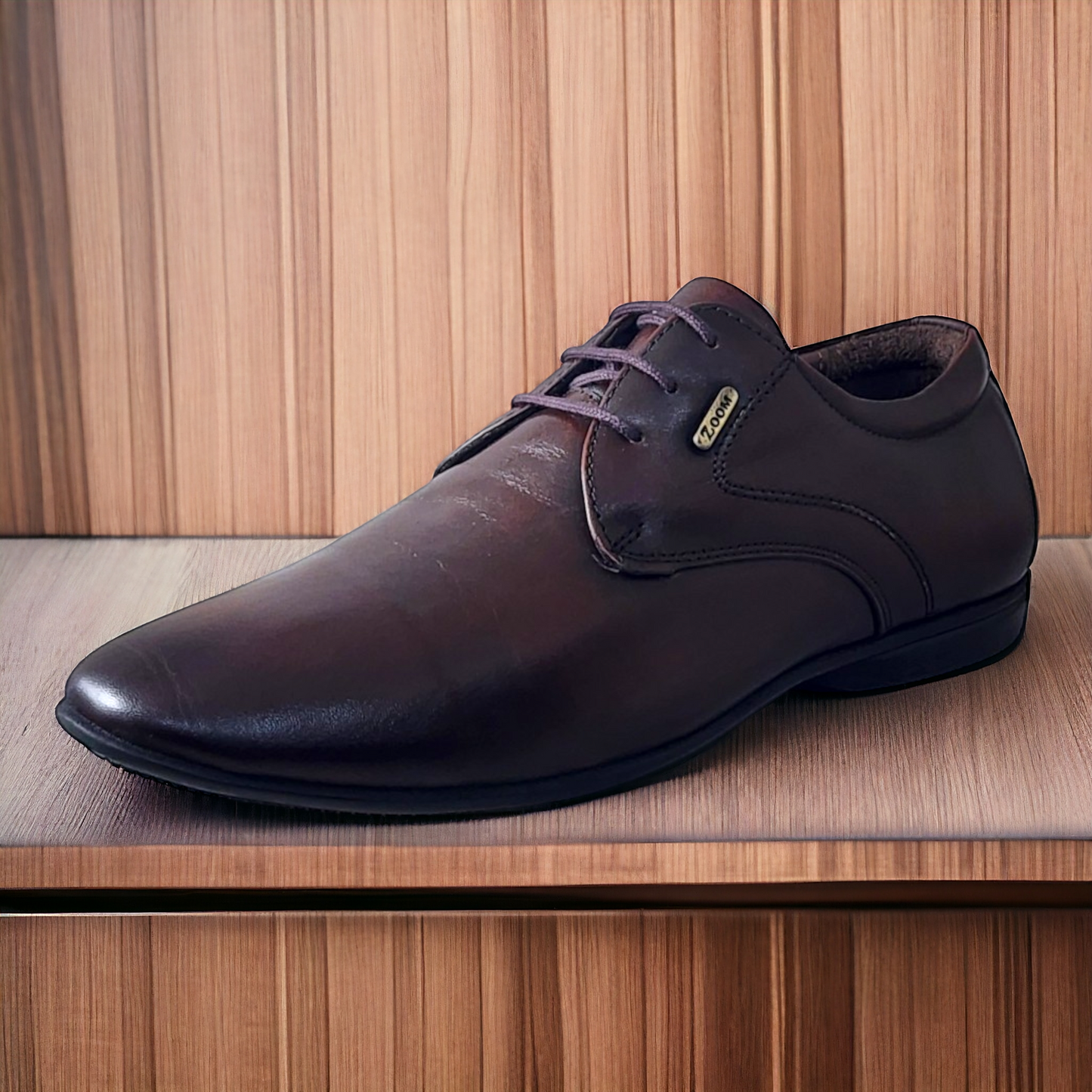 ZOOM S1481 BROWN Men's Casual Lace Up Leather Shoes