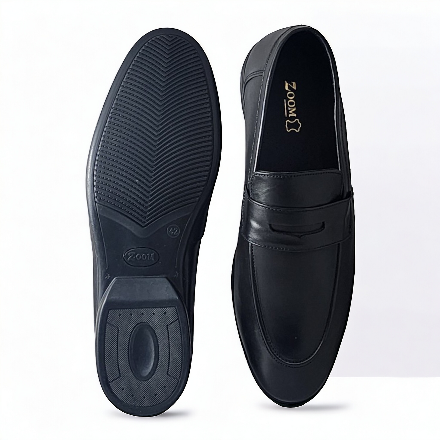 ZOOM S1441 BLACK Men's Loafers/Leather Shoes