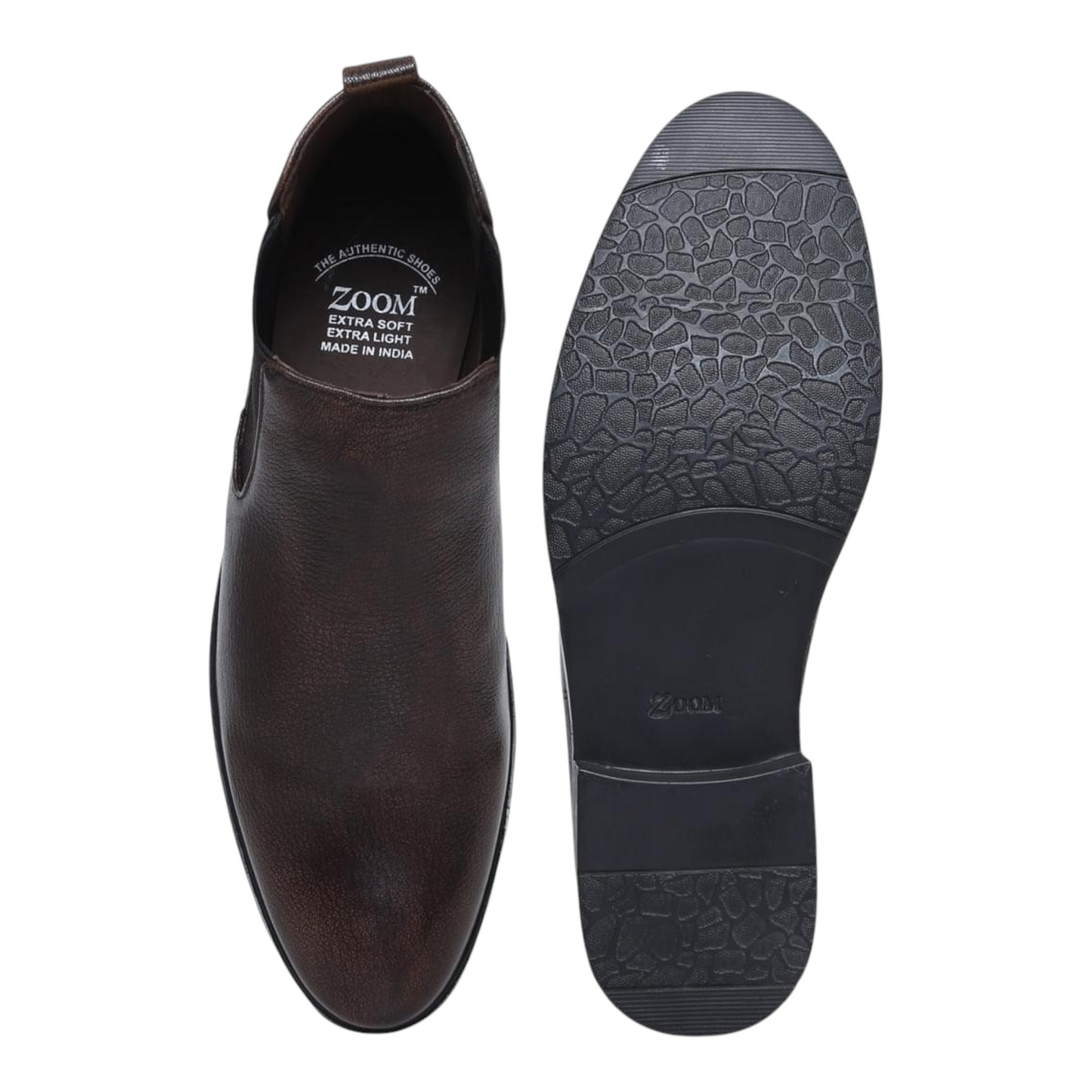 ZOOM BG13 BROWN Men's Chelsea Boots Leather Shoes