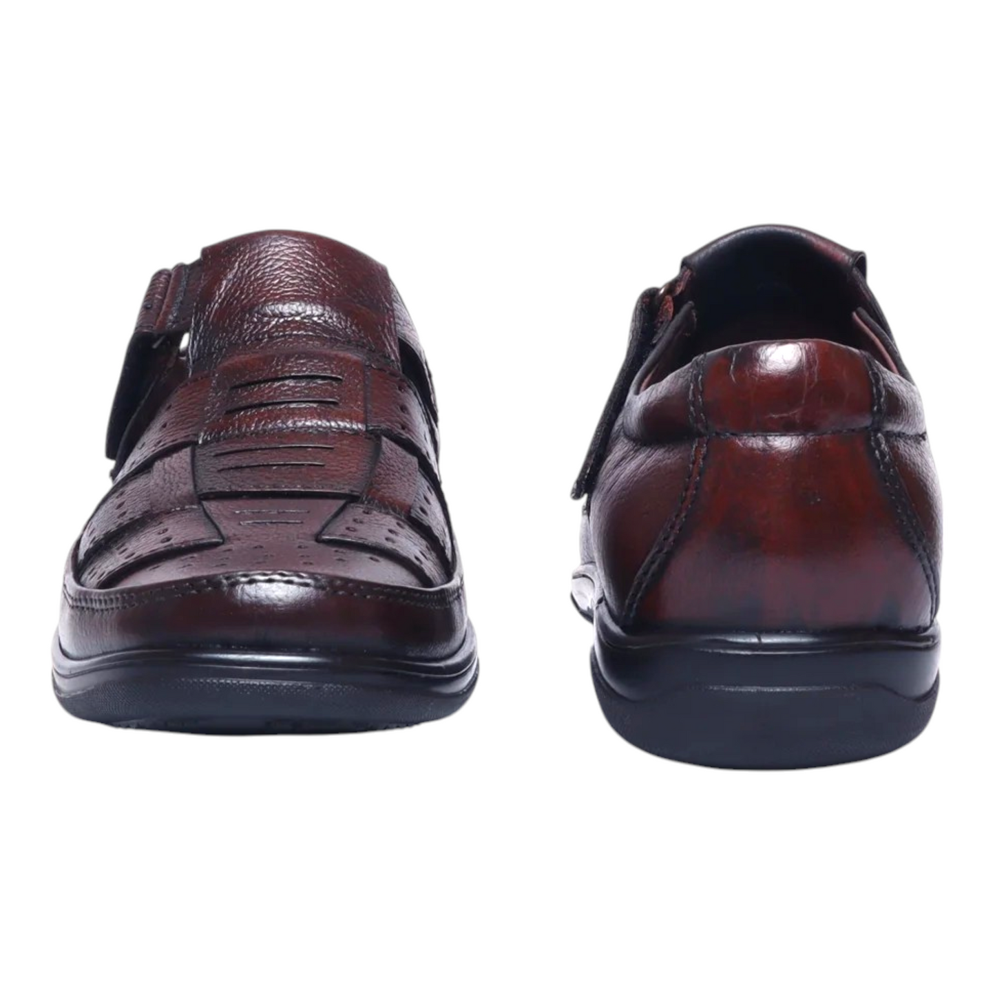 ZOOM D1217 BROWN Men's Sandals Roman Leather Shoes