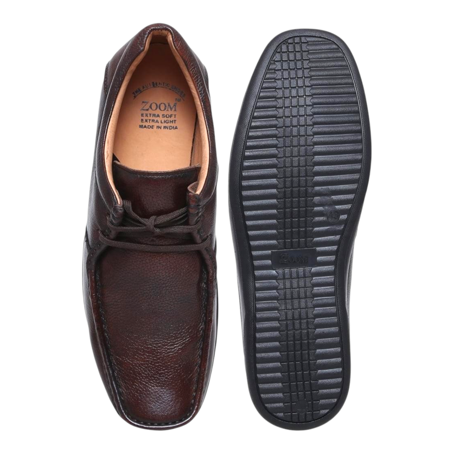 ZOOM D2570 BROWN Men's Casual Lace Up Leather Shoes