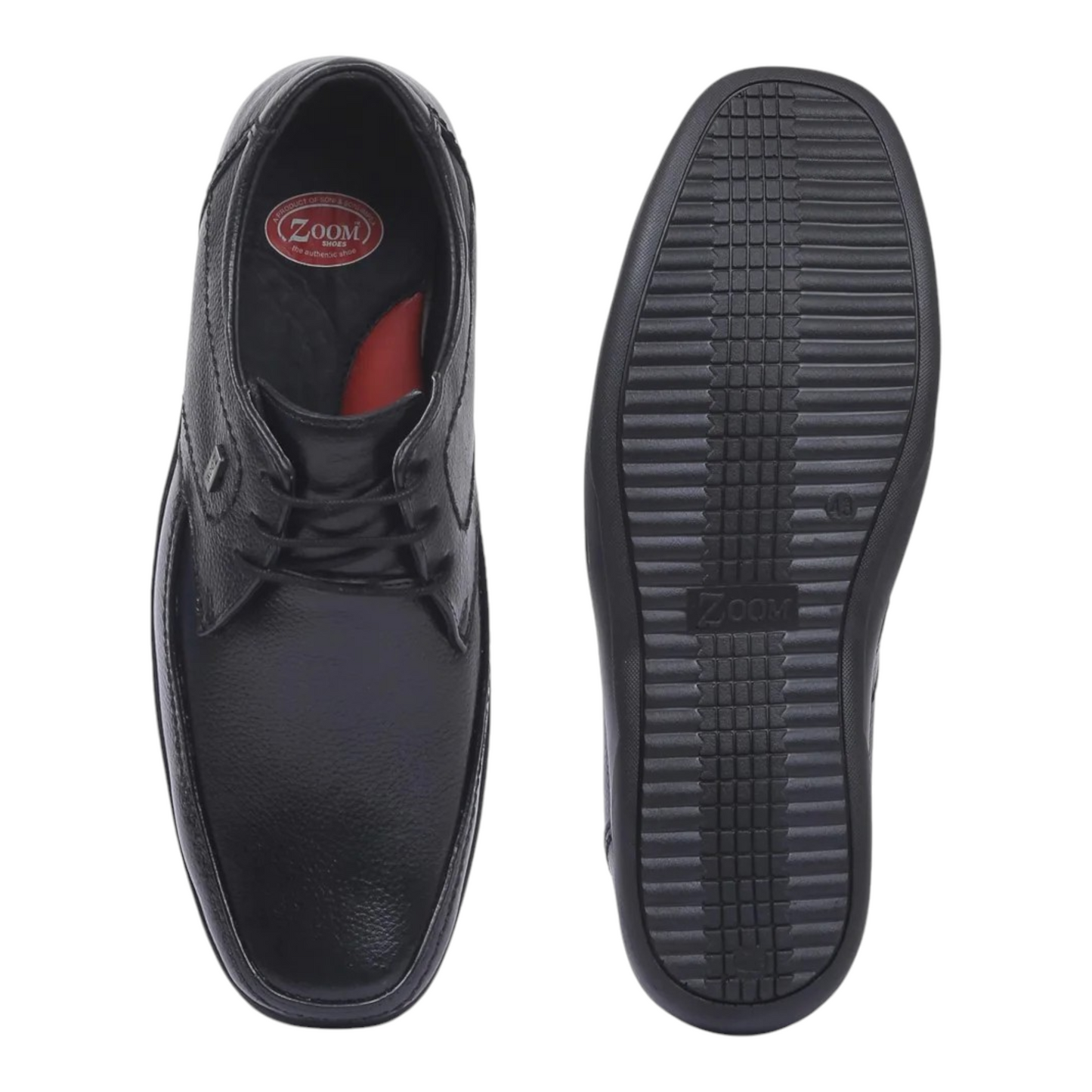 ZOOM D3151 BLACK Men's Casual Lace Up Leather Shoes