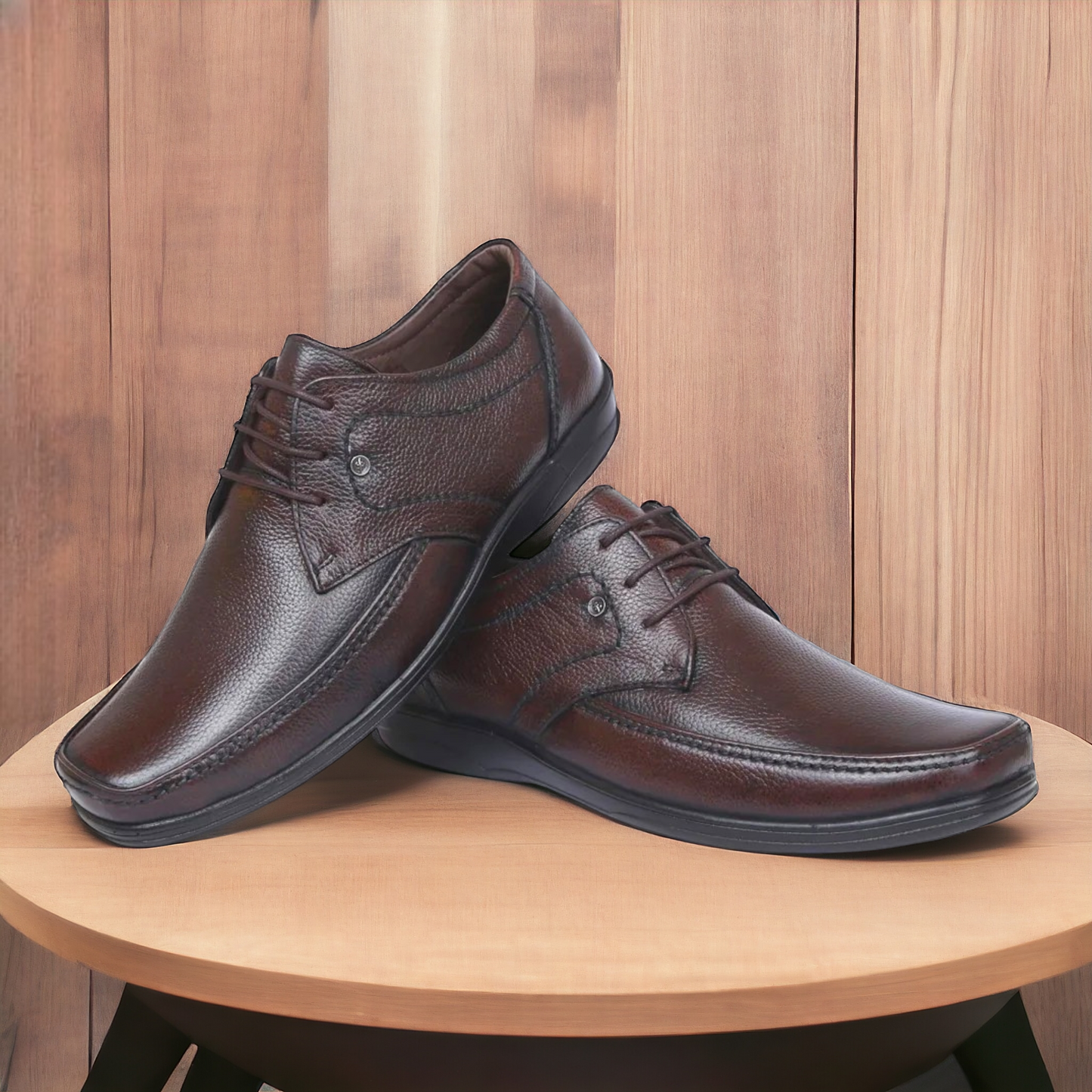 ZOOM D3151 BROWN Men's Casual Lace Up Leather Shoes