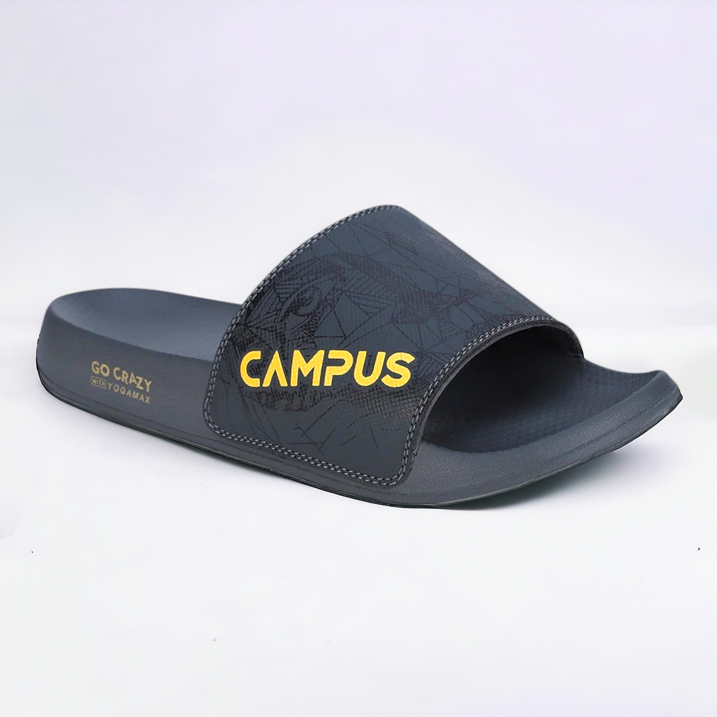 CAMPUS SL-437 GREY/MUSTARD Men's Flipflop/Slides/Slipper