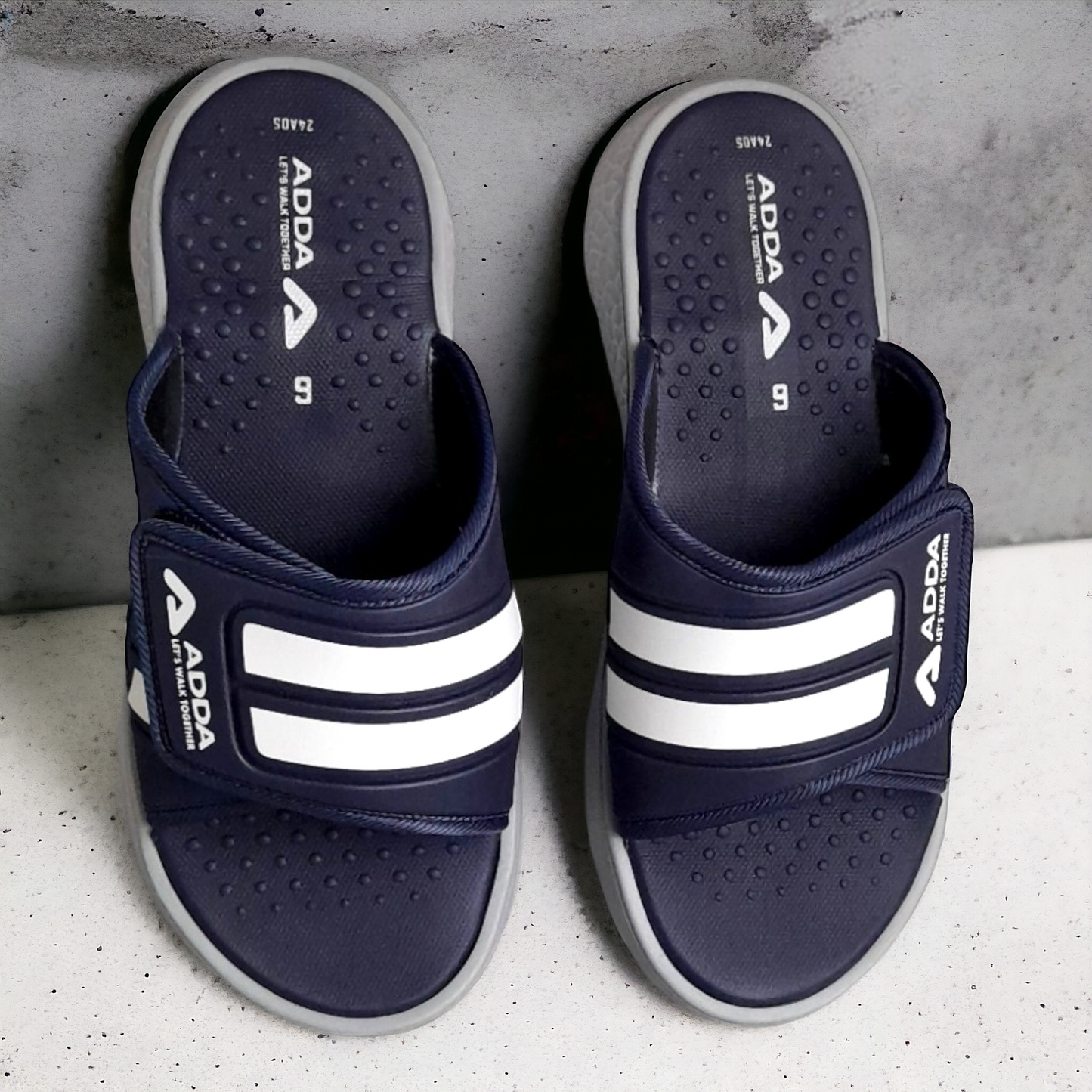 ADDA ICLOUD004 NAVY/GREY Men's Flipflop/Slipper