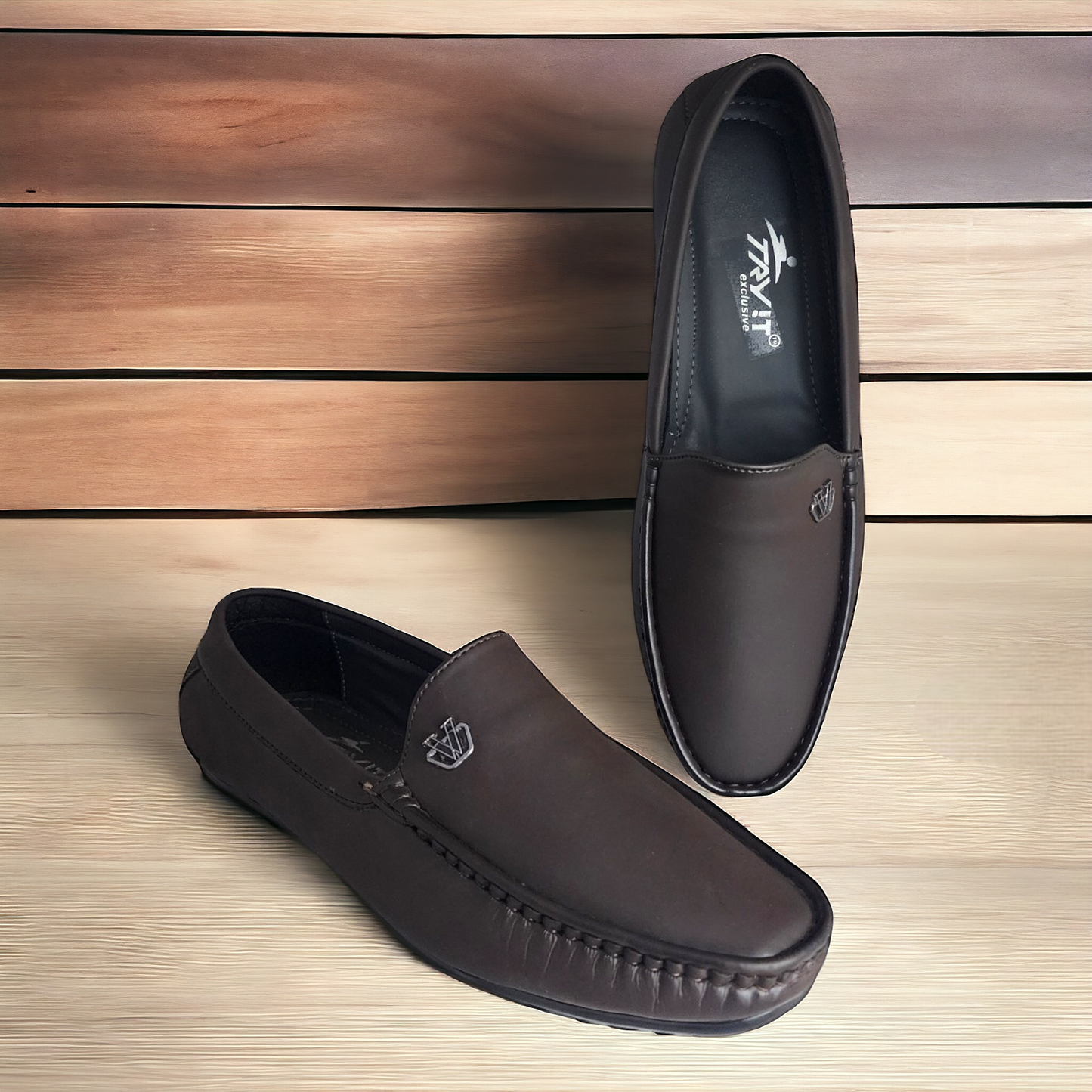 TRY IT 811 BROWN Men's Loafers Shoes