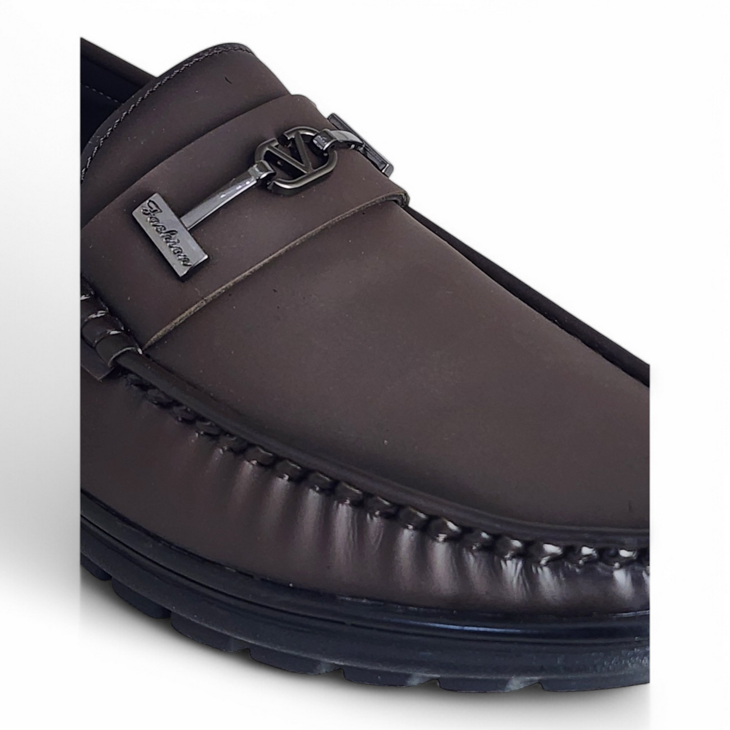 TRY IT 1104 BROWN Men's Loafers Shoes