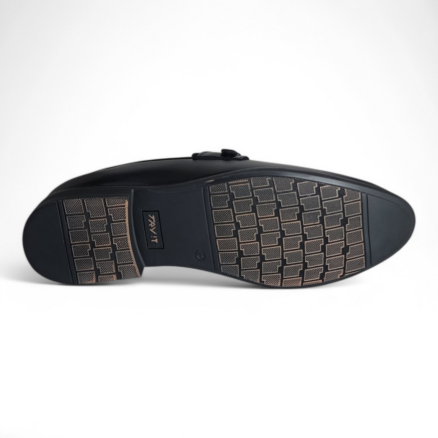 TRY IT 3650 BLACK Men's Loafers Shoes