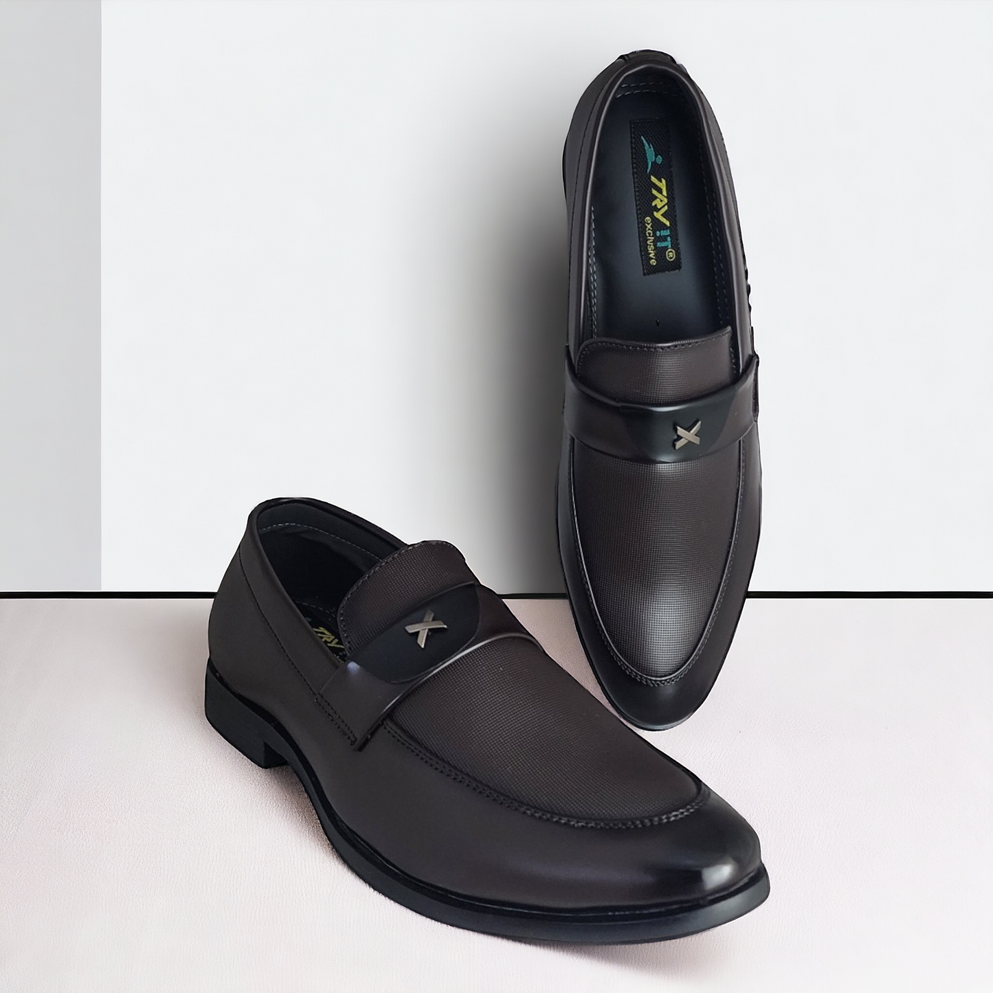TRY IT 3663 BROWN Men's Loafers Shoes