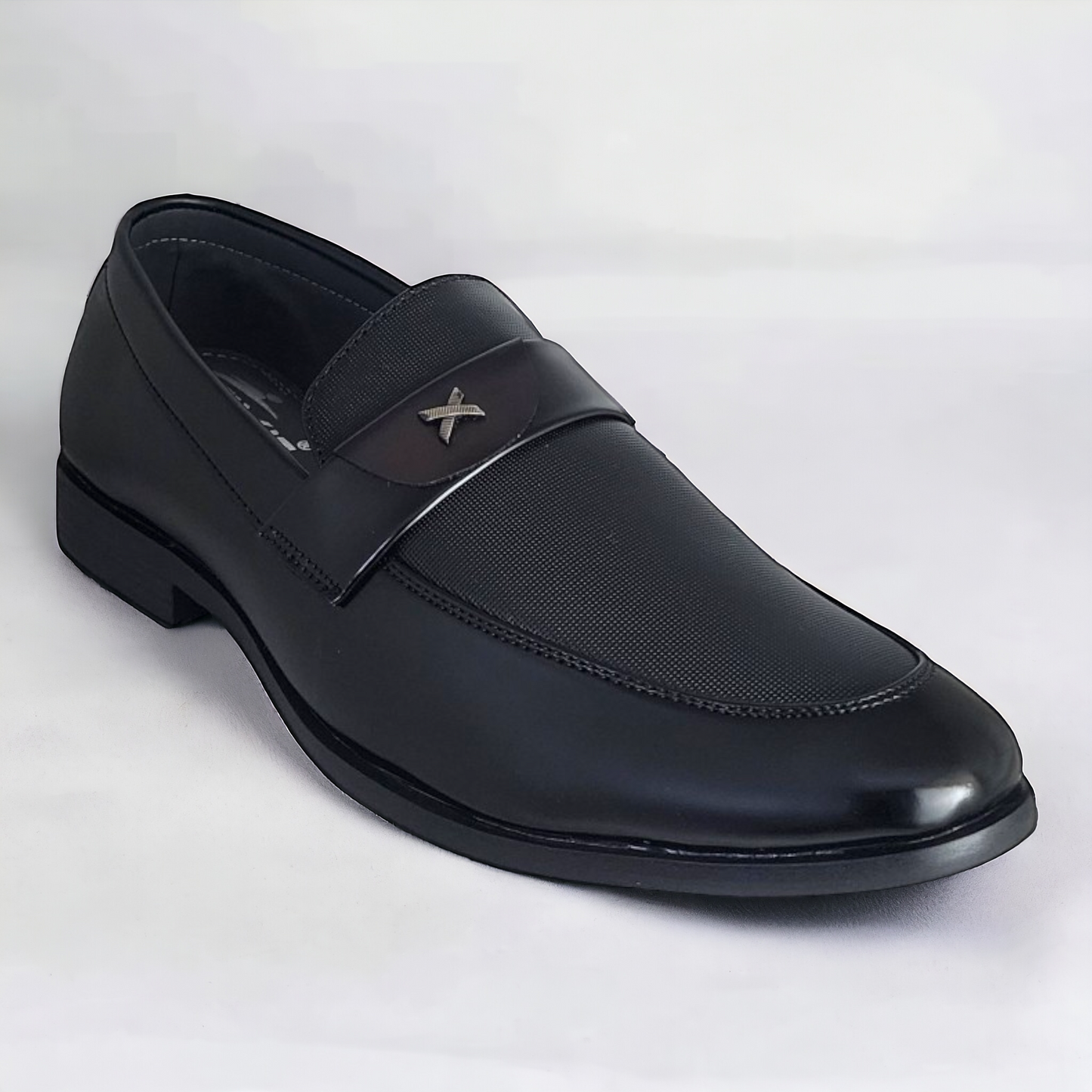 TRY IT 3663 BLACK Men's Loafers Shoes