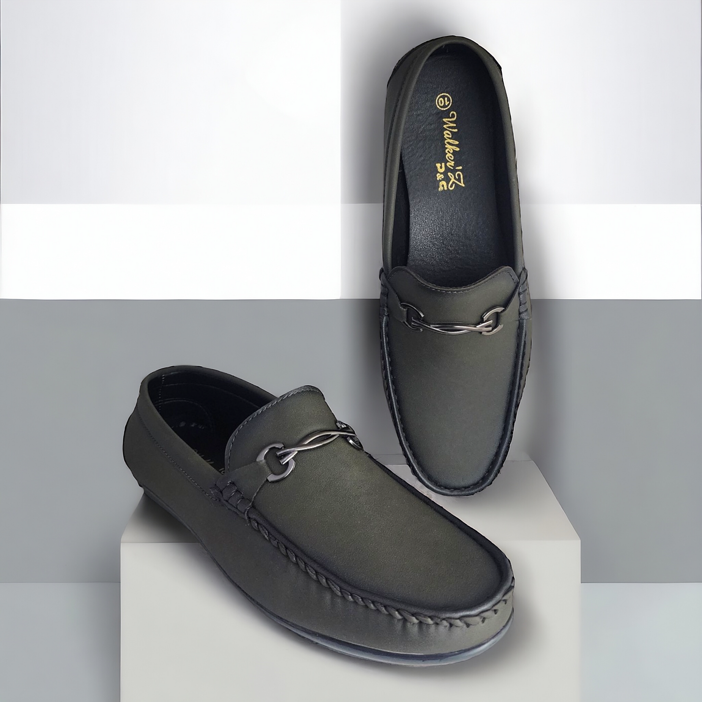 P&G BT864 OLIVE Men's Loafers Shoes