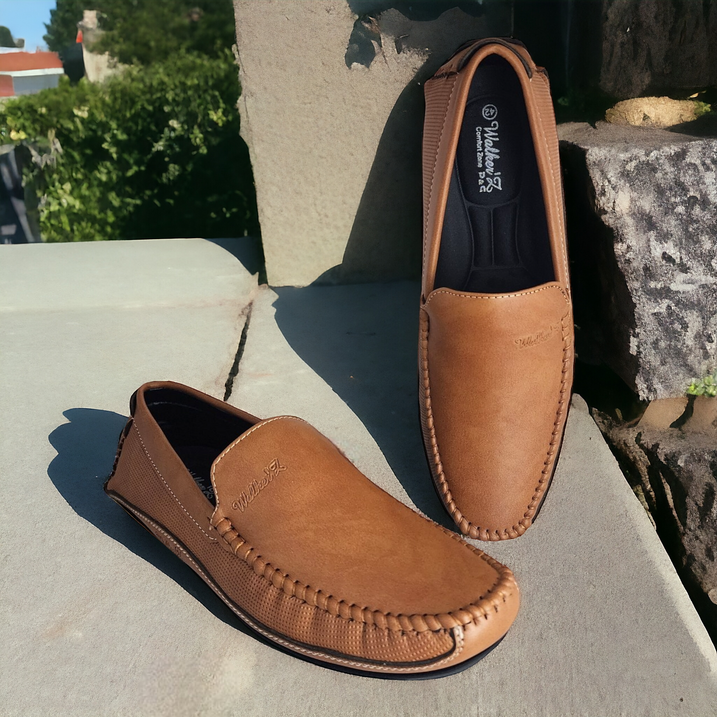 P&G N021 TAN Men's Loafers Shoes