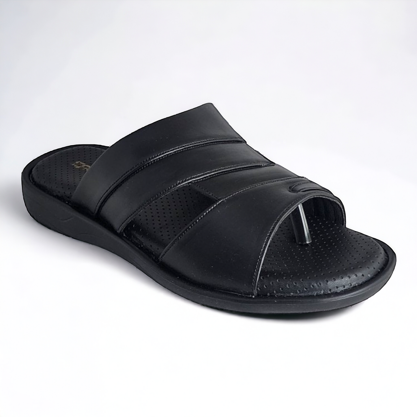 EAGLE C044108 BLACK Men's Cushion Leather Casual Chapple