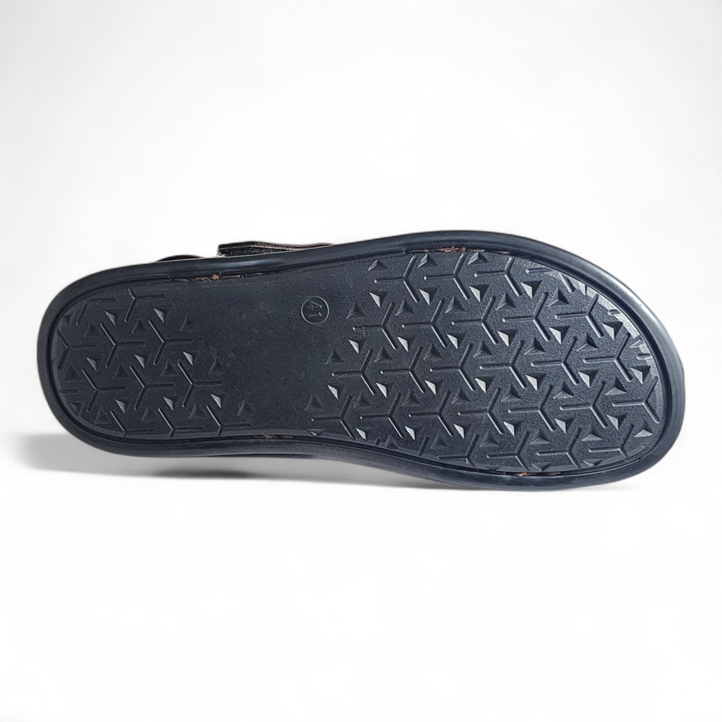 SKEROO 5002 BROWN Men's Leather Velcro Closer Sandal