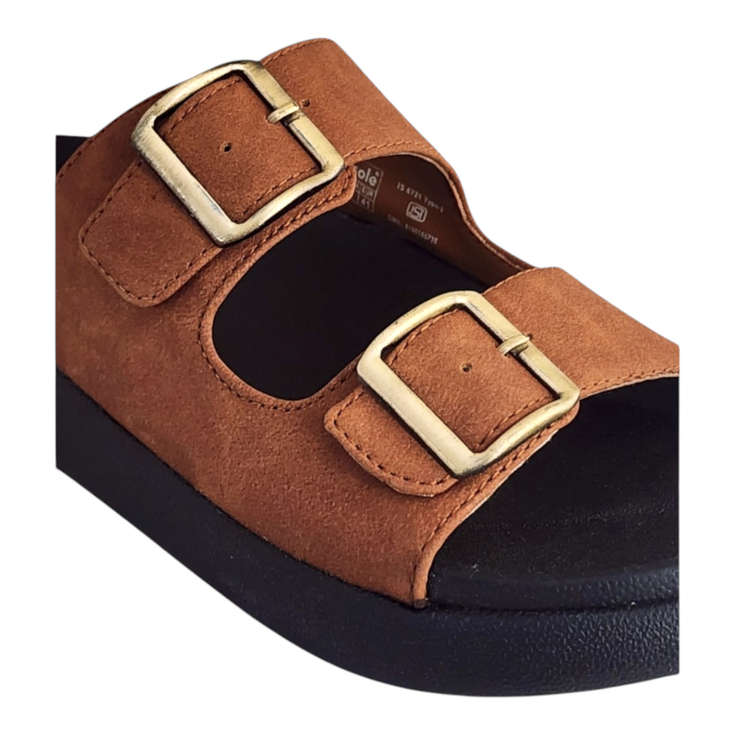 ONSOLE JAMES TAN Men's Slides/Chapple Double-Strap Sandals with Buckle Closure