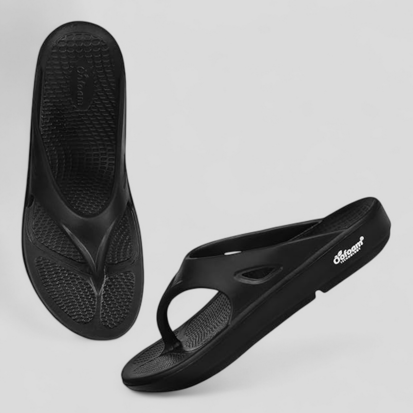 OOFOAM MENCLASSIC BLACK Men's Slippers/Chapple/Flip flop