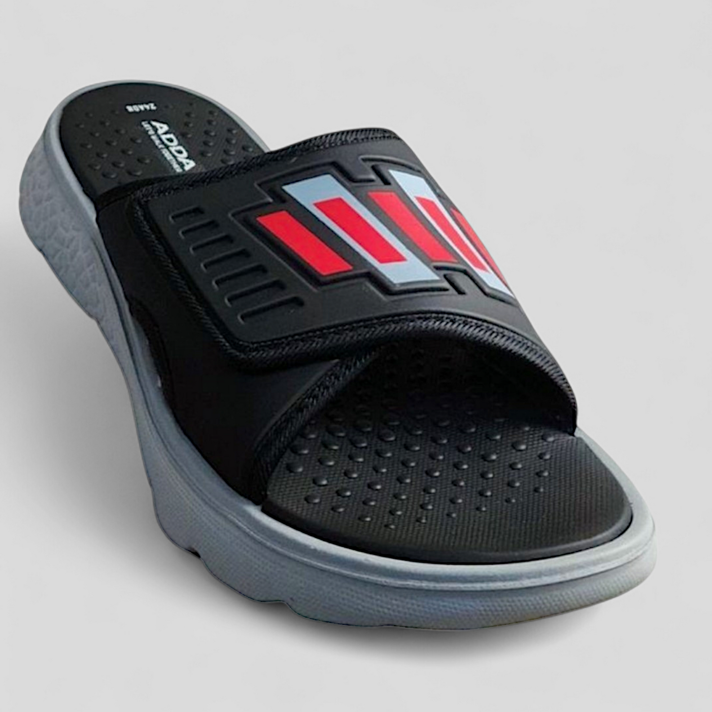 ADDA ICLOUD005 BLACK GREY Men's Flipflop/Slipper