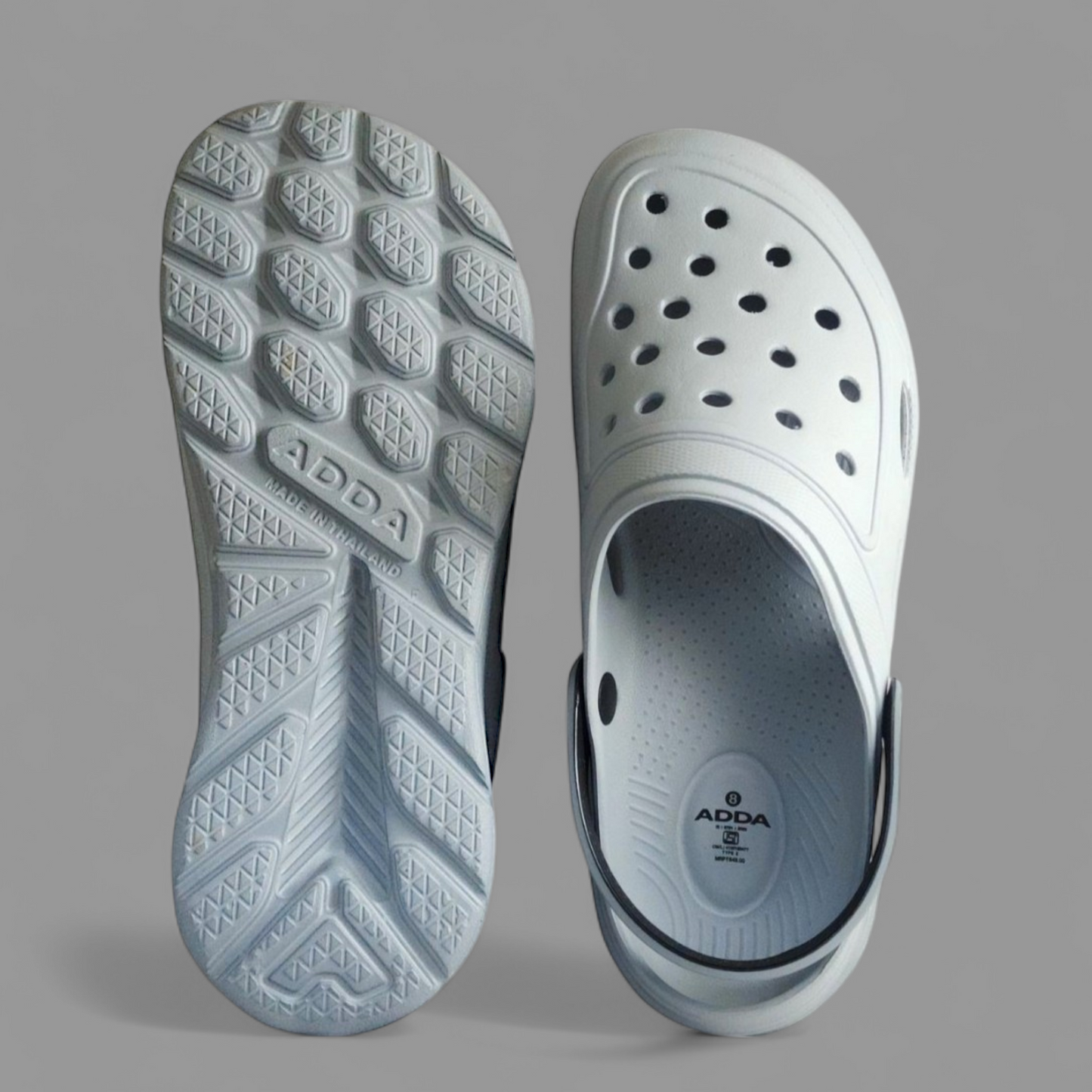 ADDA BOLD1 GREY Men's Clogs/Sandals