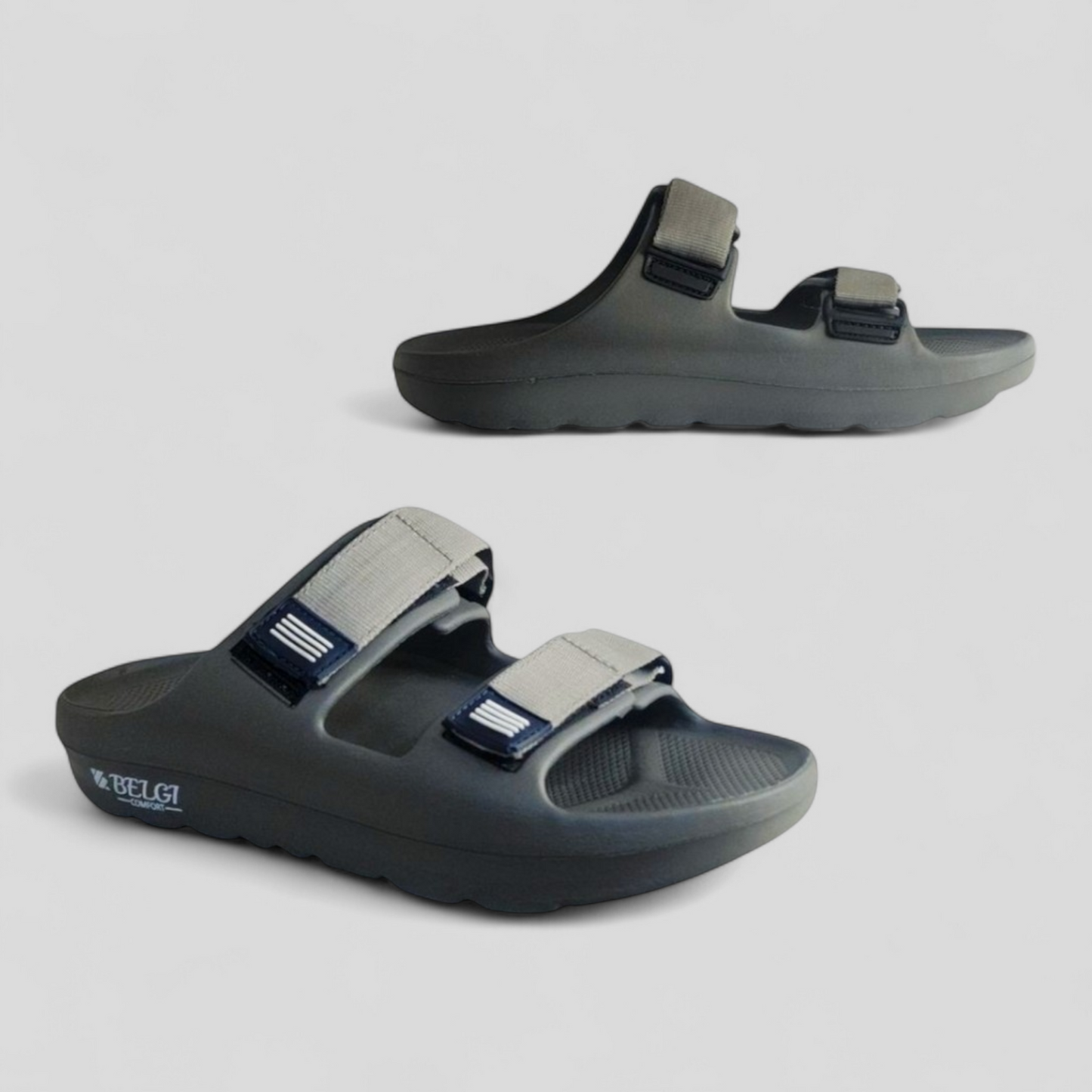 BELGI V101 GREY Men's Slides/Chapple/Slipper