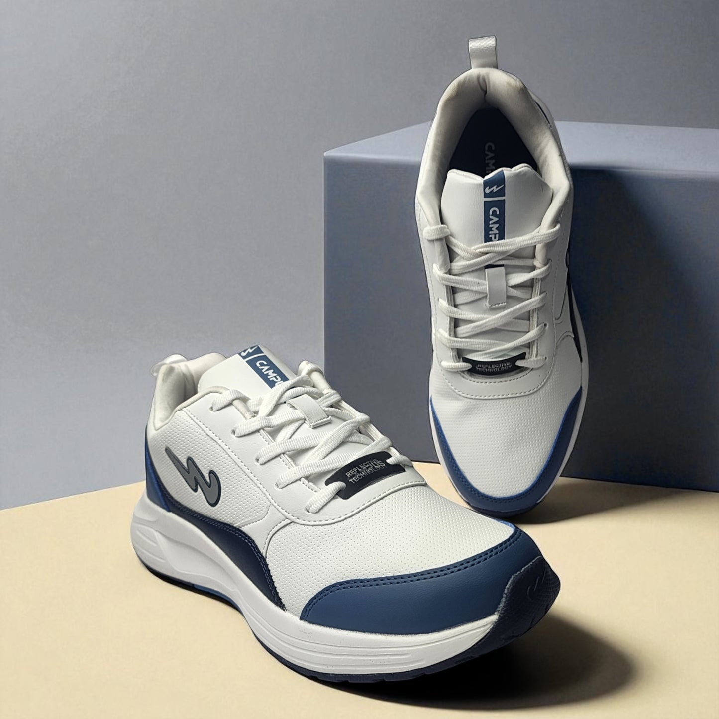 CAMPUS COMET WHITE/NAVY Men's Running Shoes