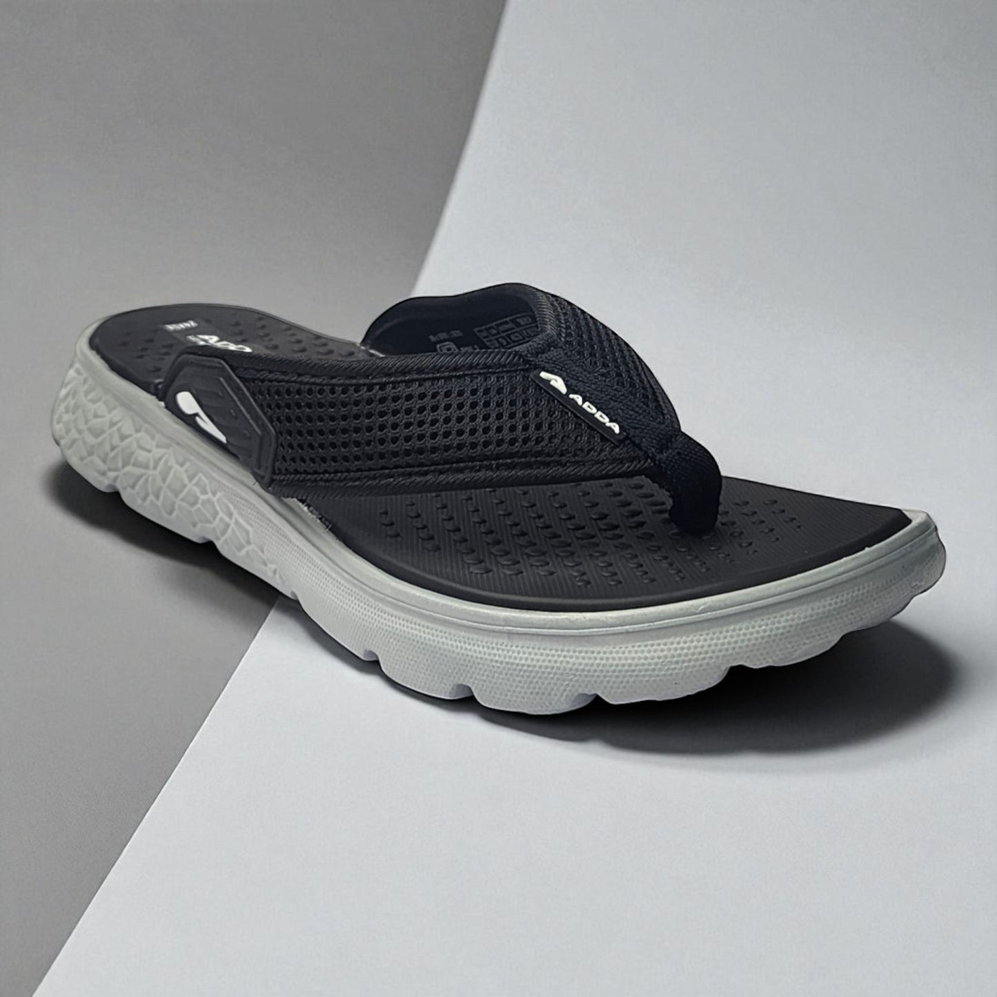 ADDA ICLOUD02 BLACK/GREY Men's Slipper/Chapple/Flip flop