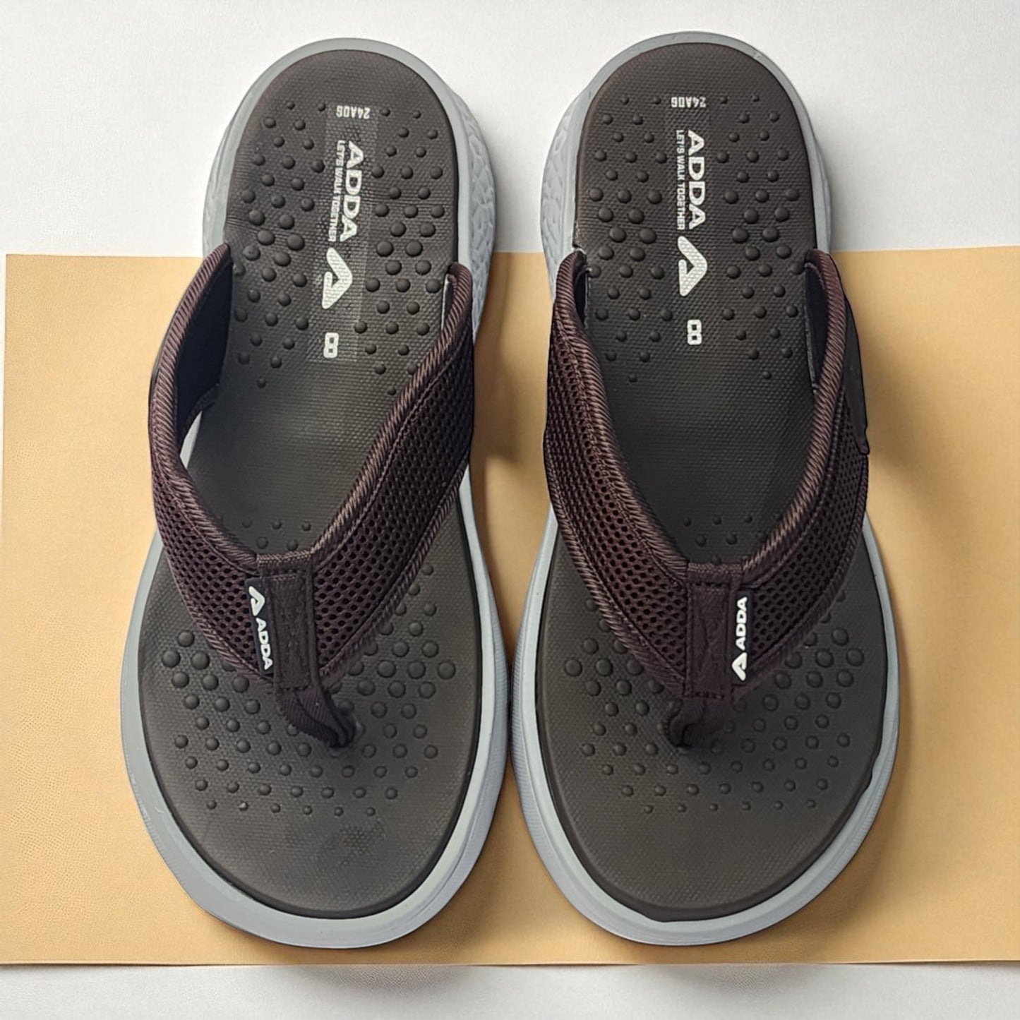 ADDA ICLOUD02 BROWN/GREY Men's Slipper/Chapple/Flip flop