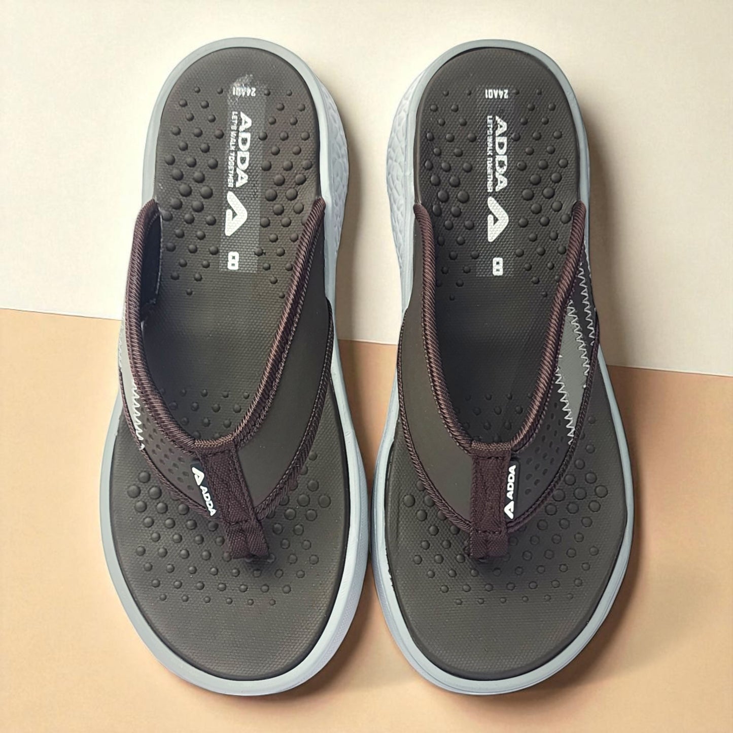 ADDA ICLOUD03 BROWN/GREY Men's Slipper/Chapple/Flip flop