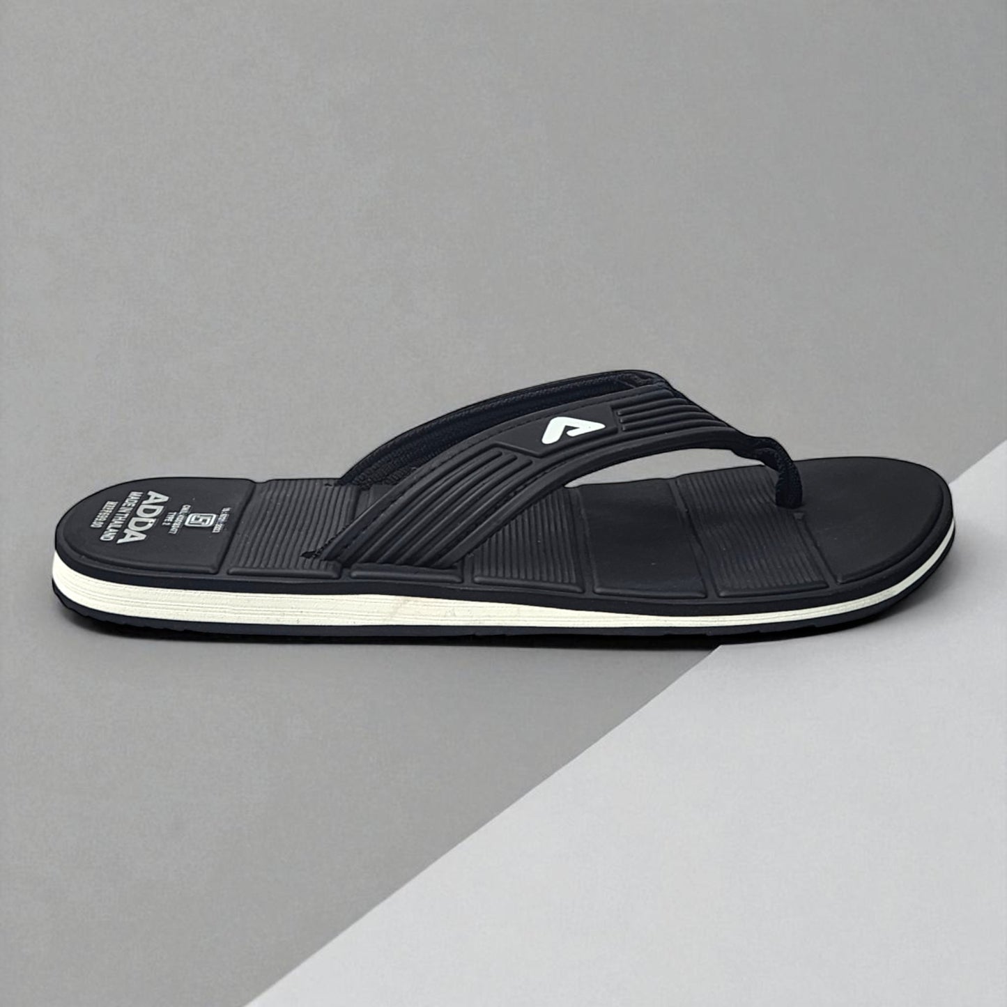 ADDA MATRIX BLACK Men's Slipper/Chapple/Flip flop