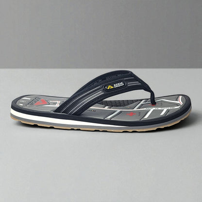 ADDA OMEGA4 BLACK/GREY Men's Slipper/Chapple/Flip flop