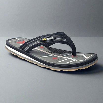 ADDA OMEGA4 BLACK/GREY Men's Slipper/Chapple/Flip flop