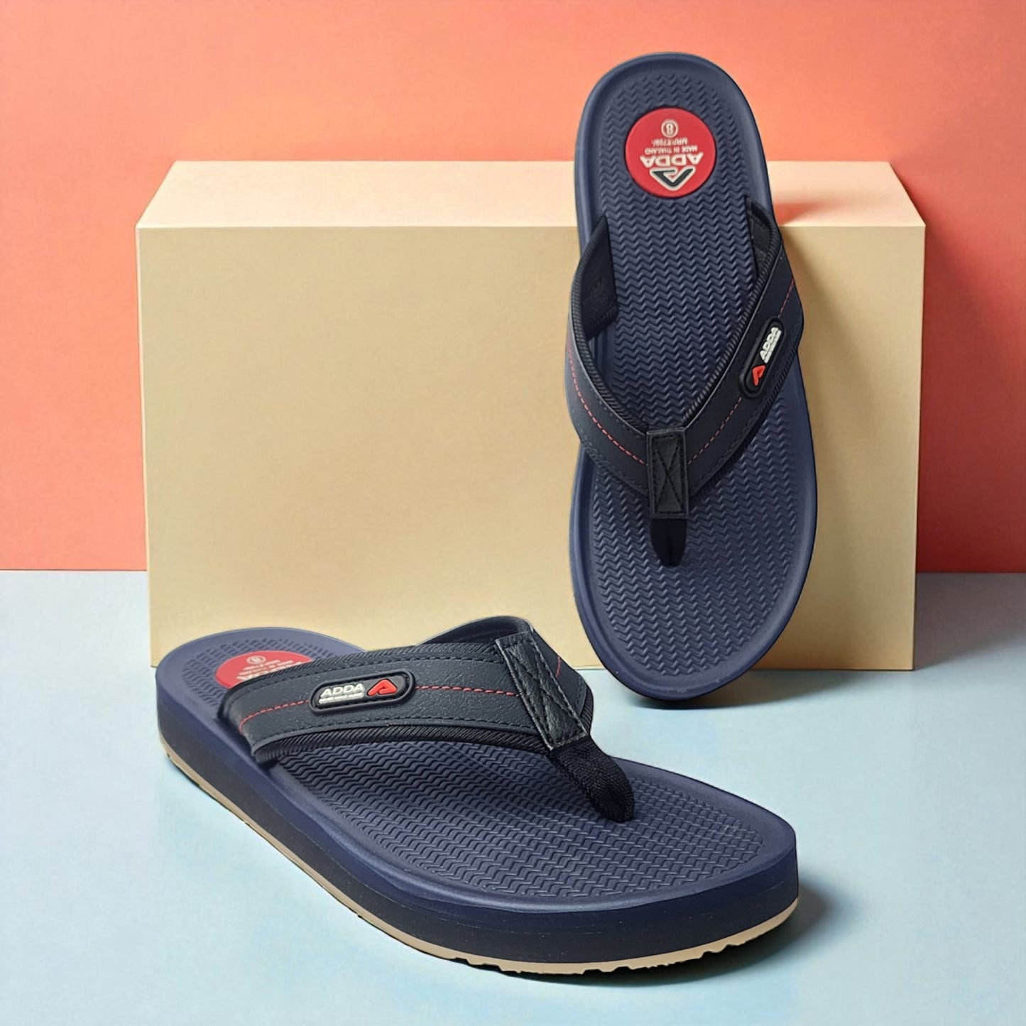 ADDA ROLEX18 NAVY Men's Slipper/Chapple/Flip flop