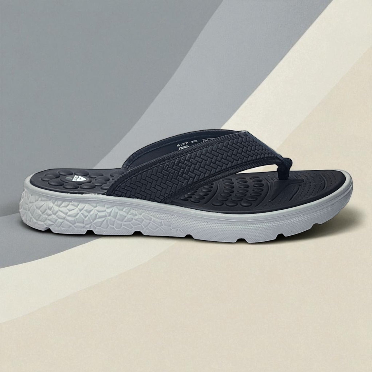 ADDA PACIFIC1 BLACK/GREY Men's Slipper/Chapple/Flip flop