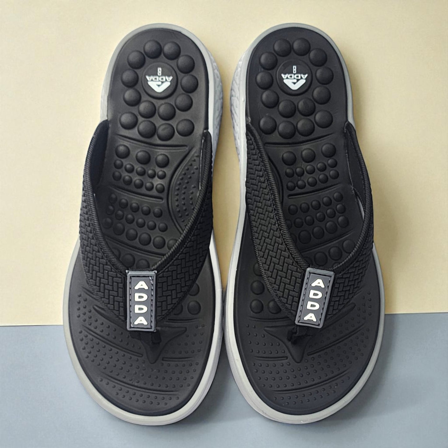 ADDA PACIFIC1 BLACK/GREY Men's Slipper/Chapple/Flip flop