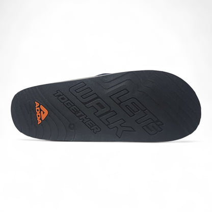 ADDA EURO GREY/NAVY/RED Men's Slipper/Chapple/Flip flop
