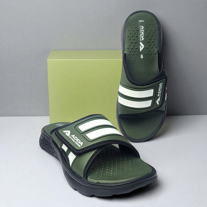 ADDA ICLOUD004  OLIVE Men's Flipflop/Slipper
