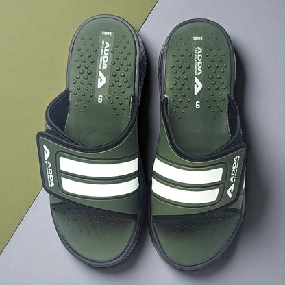ADDA ICLOUD004  OLIVE Men's Flipflop/Slipper