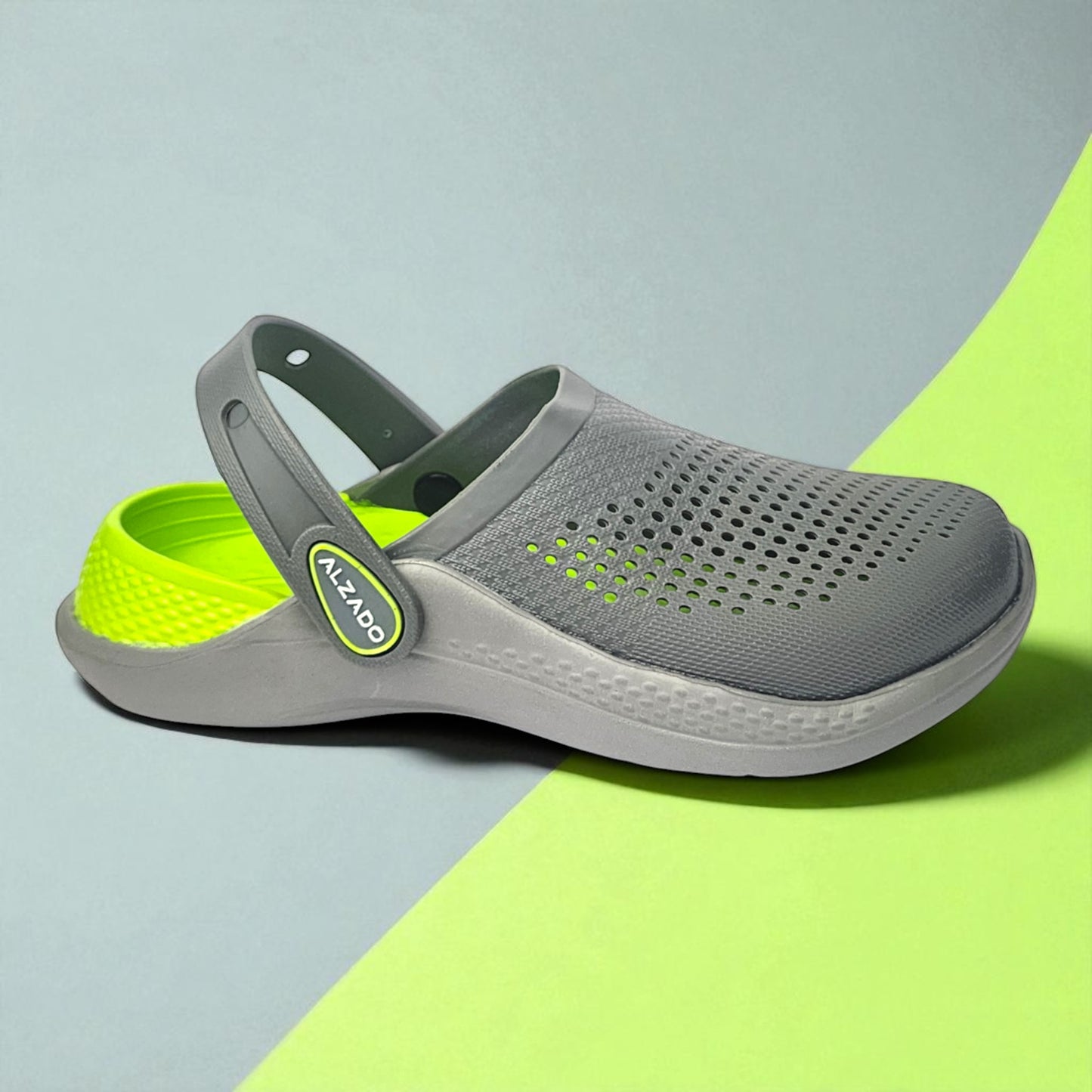 ALZADO ROGER GREY/GREEN Men's Clogs/Sandals