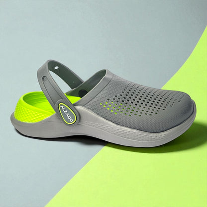 ALZADO ROGER GREY/GREEN Men's Clogs/Sandals