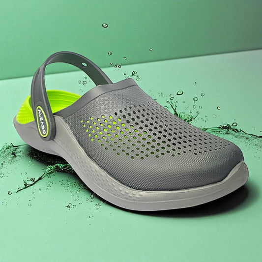 ALZADO ROGER GREY/GREEN Men's Clogs/Sandals