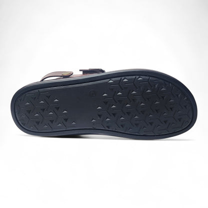 SKEROO 5003 BROWN Men's Leather Button Pack Sandal