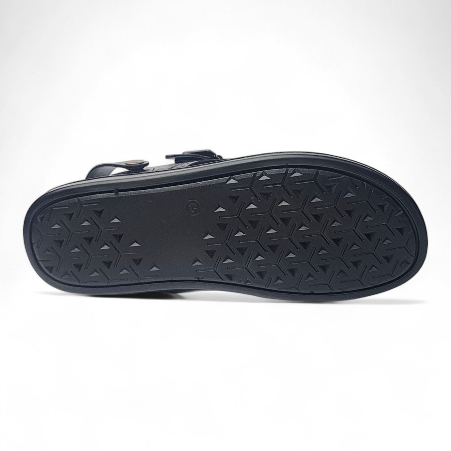 SKEROO 5004 BLACK Men's Leather Button Pack Sandal