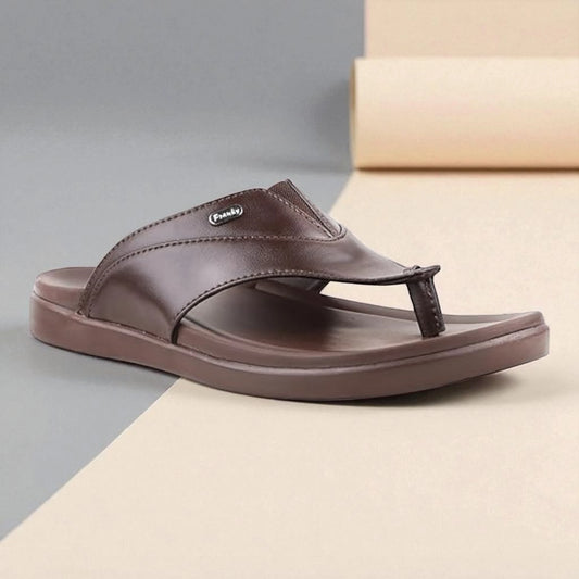 Franky GS1 BROWN Soft Bounce Footbed Chappals For Men's Light Weight Slippers All Day Comfort Flip-Flop For Men's